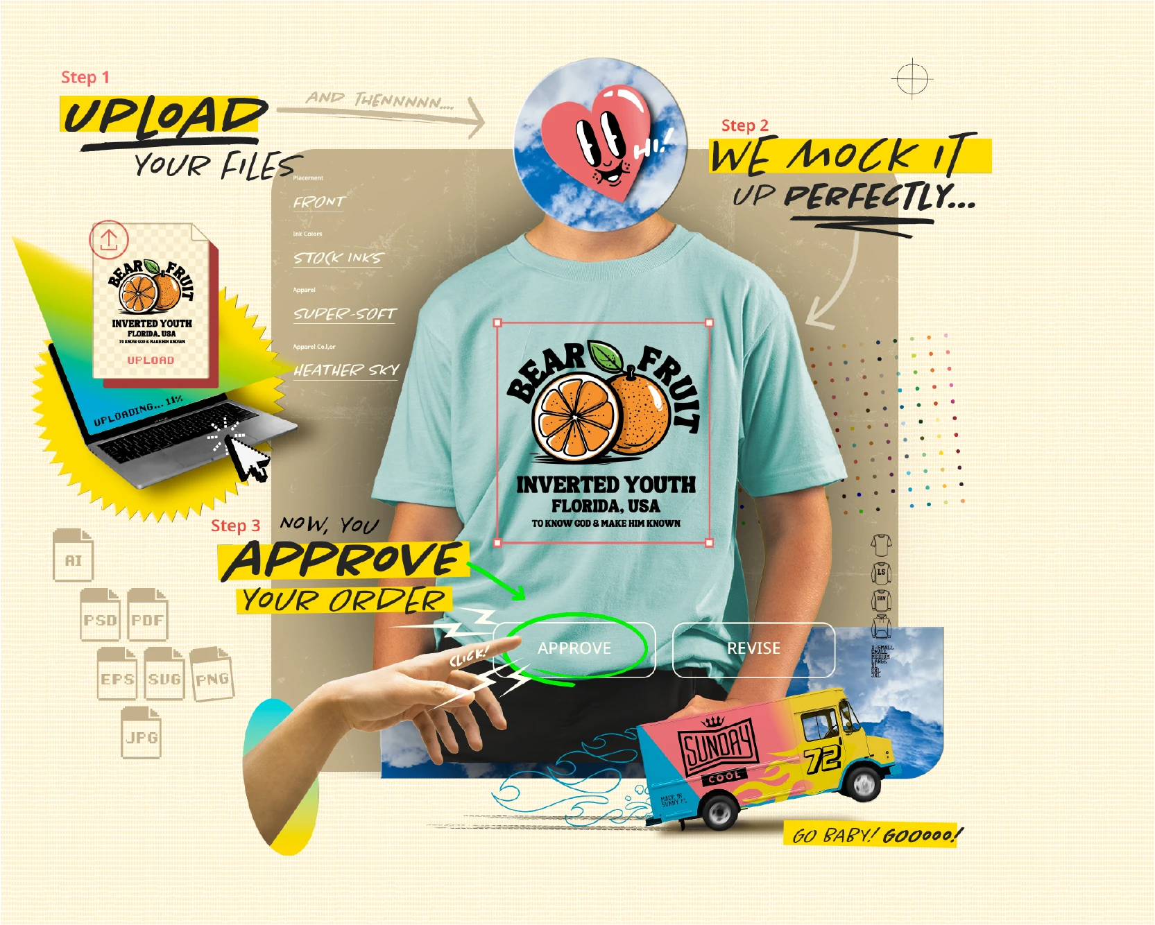 Customer Supplied Art | Print-Ready Apparel Setup | Sunday Cool